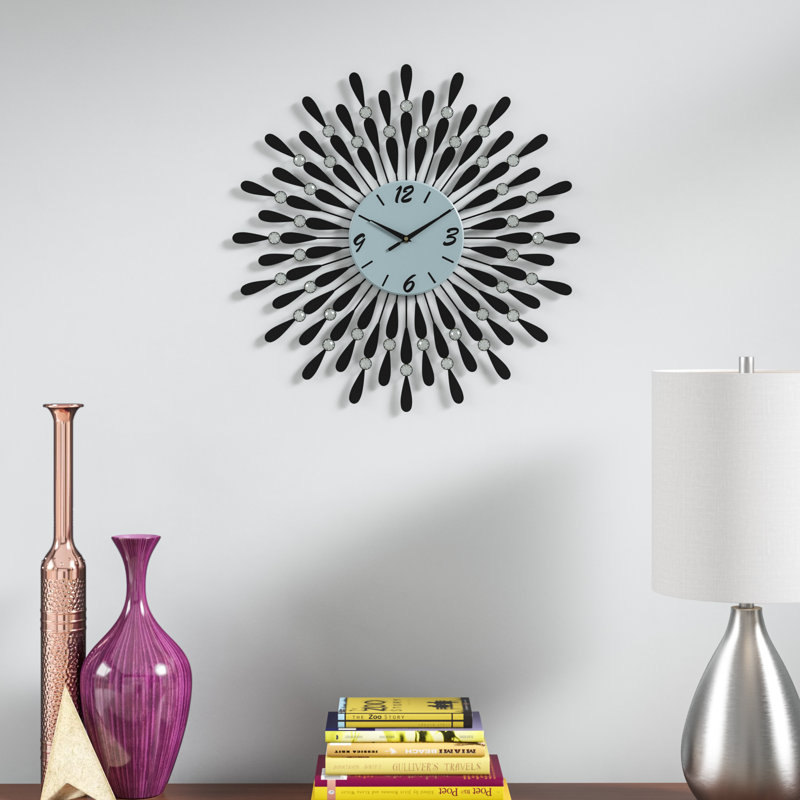 Latitude Run® Dunnes Metal Wall Clock & Reviews Wayfair